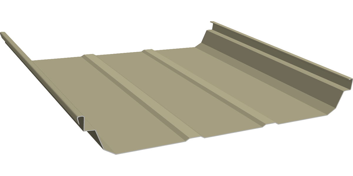 Central Seam Plus metal panel profile with raised standing seams